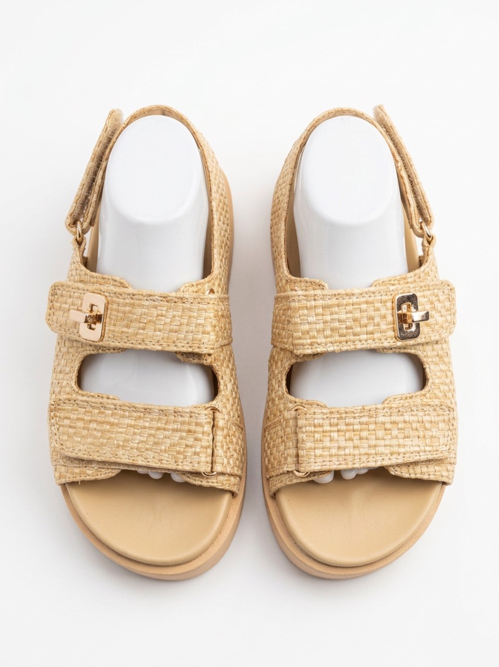 art class Beige Woven Strap Kids Sandals